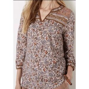 J. Jill Multicolor Floral Blouse
